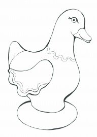 Дымковская игрушка раскраска шаблон утка