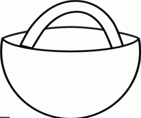 Корзина трафарет