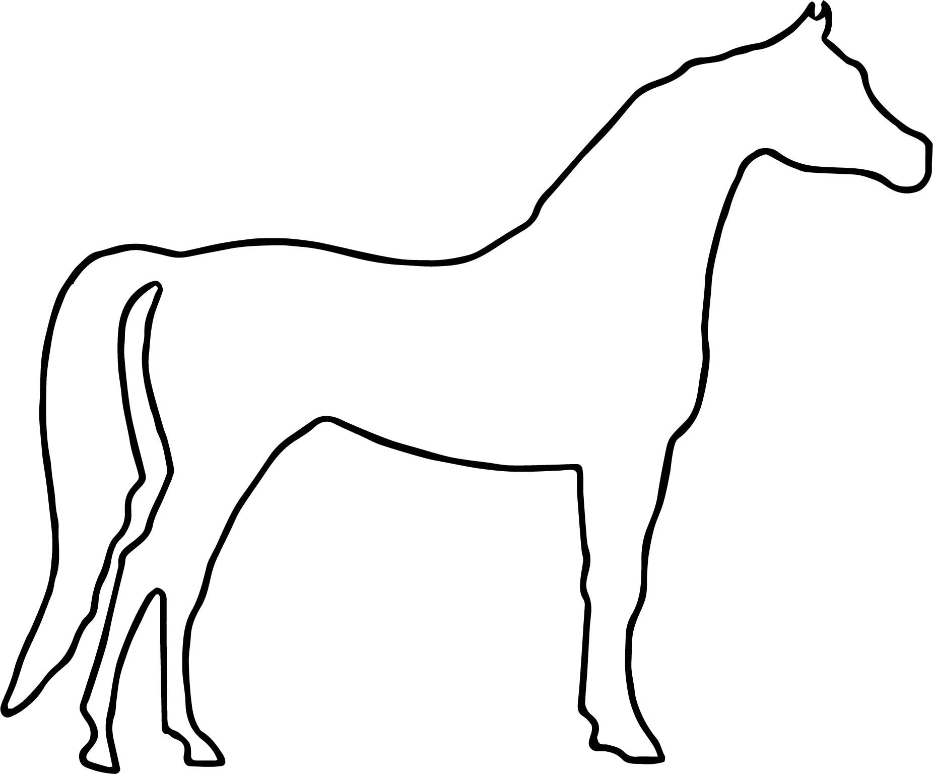 Шаблон лошадки для рисования