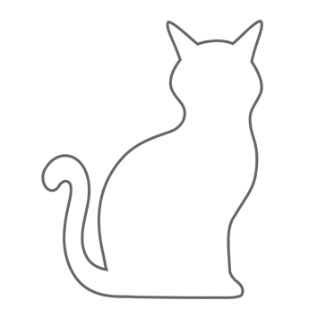 Контур кошки для аппликации