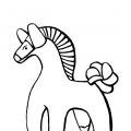 Шаблон дымковский конь для рисования (50 фото)