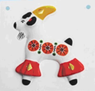 Дымковская игрушка козлик роспись