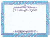 Сертификат участника образец