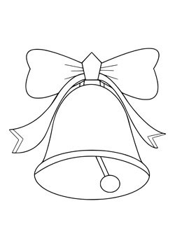 Колокольчики новогодние трафареты