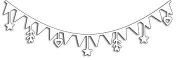 Флажки на окна новогодние трафареты