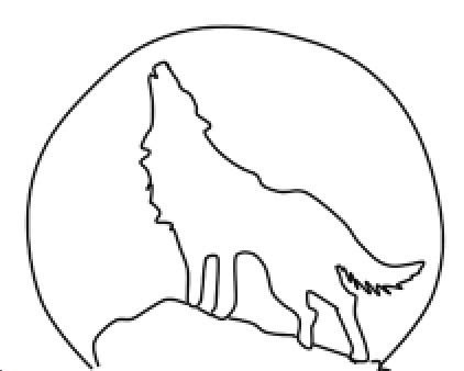 Кот на Луне силуэт