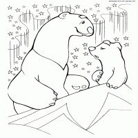 Вытынанка мама Медведица и Умка