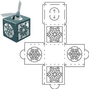 Коробка Новогодняя для вырезания