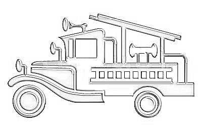Трафареты пожарный автомобиль