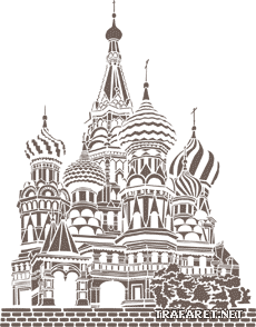 Спасская башня Кремля схематично