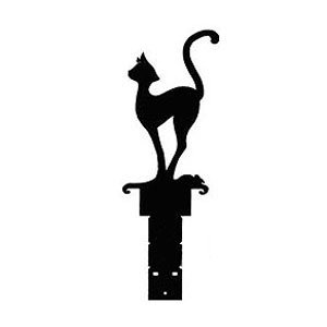 Кот на крыше силуэт