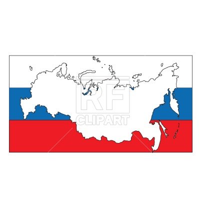 Контур России упрощенный