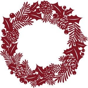 Трафареты на новый год венок