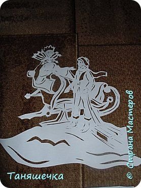 Вытынанки дед Мороз на тройке