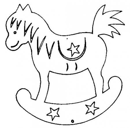 Лошадка качалка трафарет