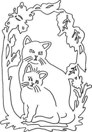 Кошка украшение на окно