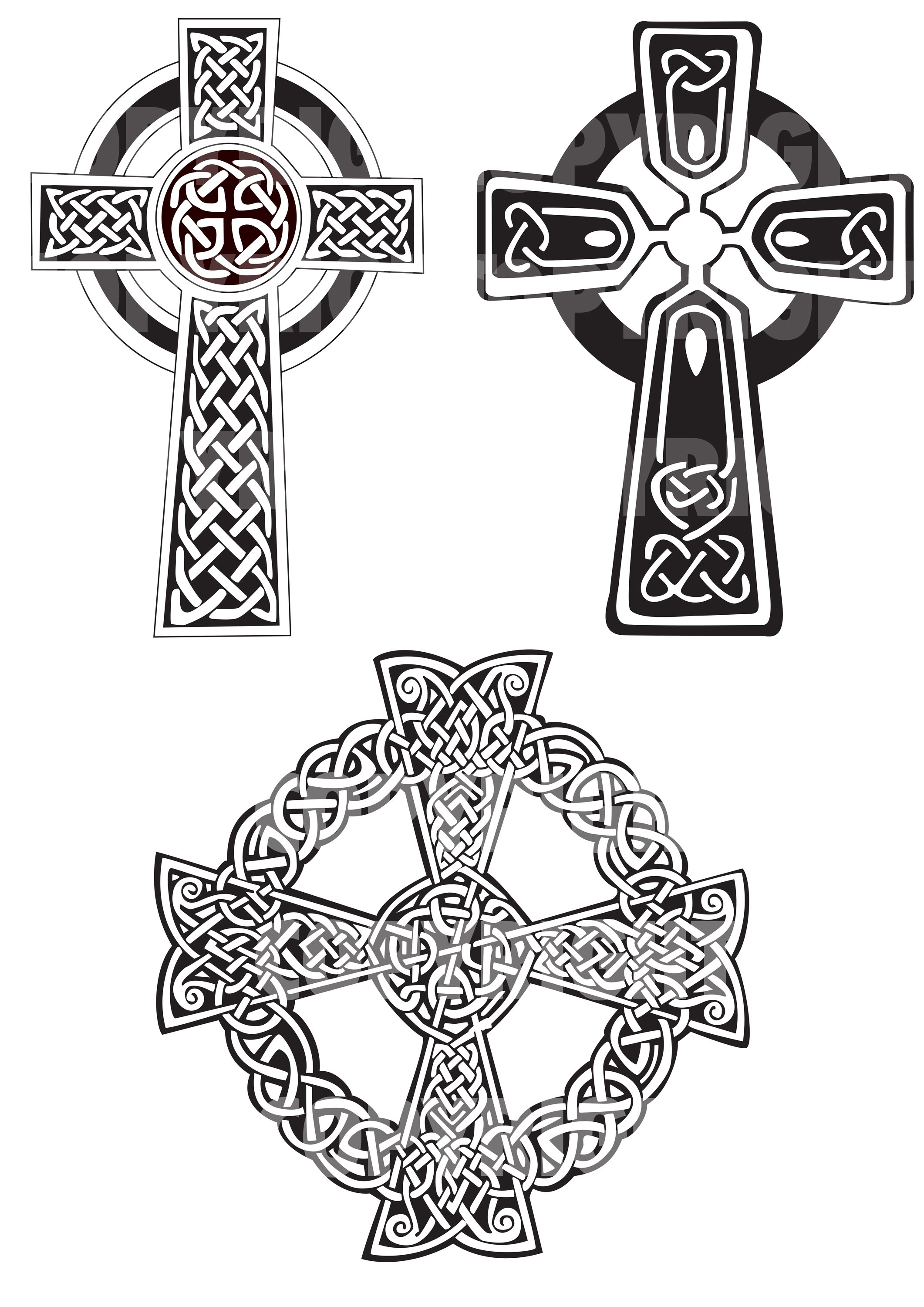Кельтский узор крест