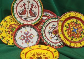 Мордовский орнамент на посуде