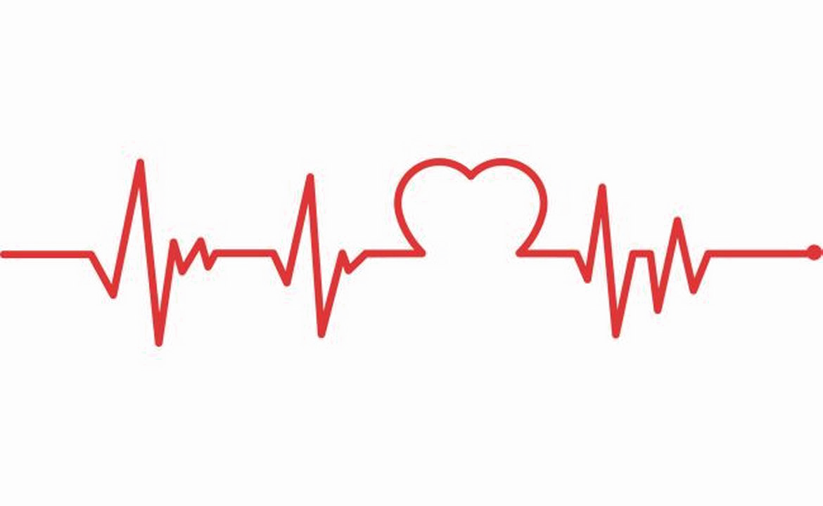 Диаграмма сердца. Пульс. Пульс на белом фоне. Линия сердцебиения. Линия биения сердца.