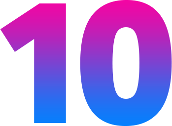 Цифра 10 слитная
