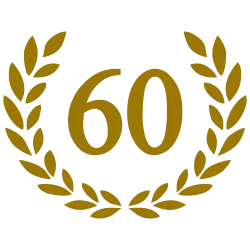 Цифра 60 Золотая