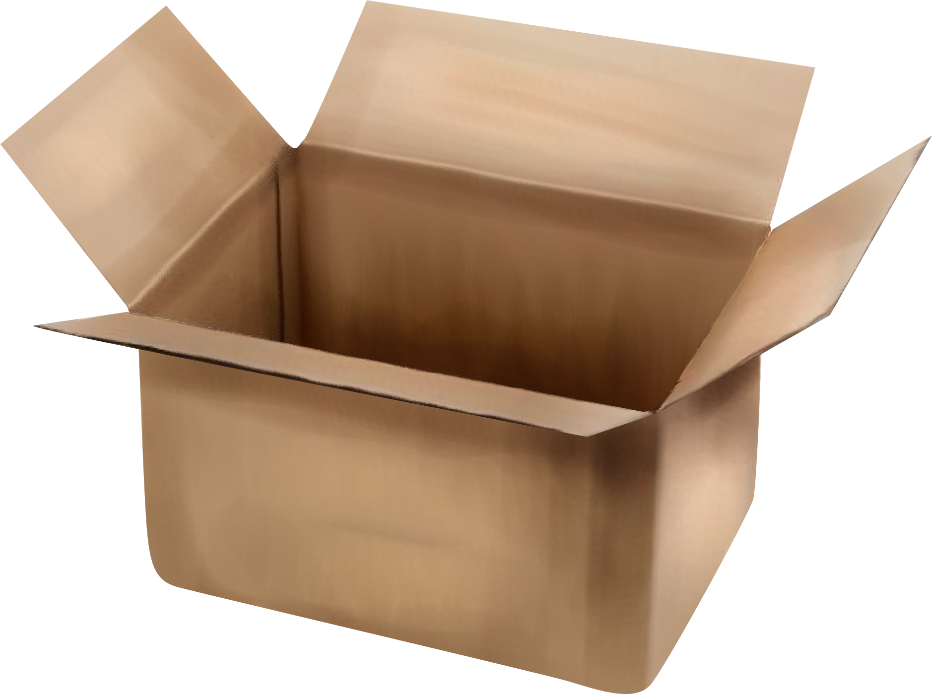 Коробки. Картонные коробки. Открытая картонная коробка. Пустая коробка.