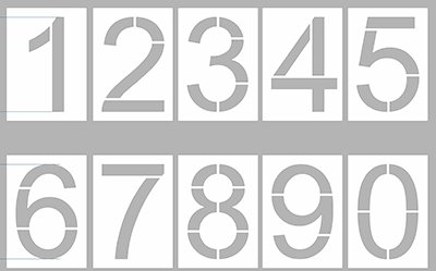 Цифра 8 трафарет