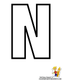 Трафарет буквы n