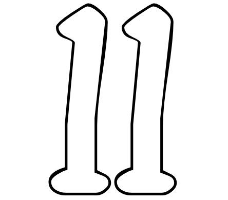 Цифра 21 трафарет