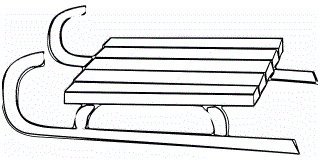 Новогодние сани вектор
