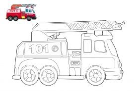 Картинки трафареты пожарной машины для детей (47 фото)