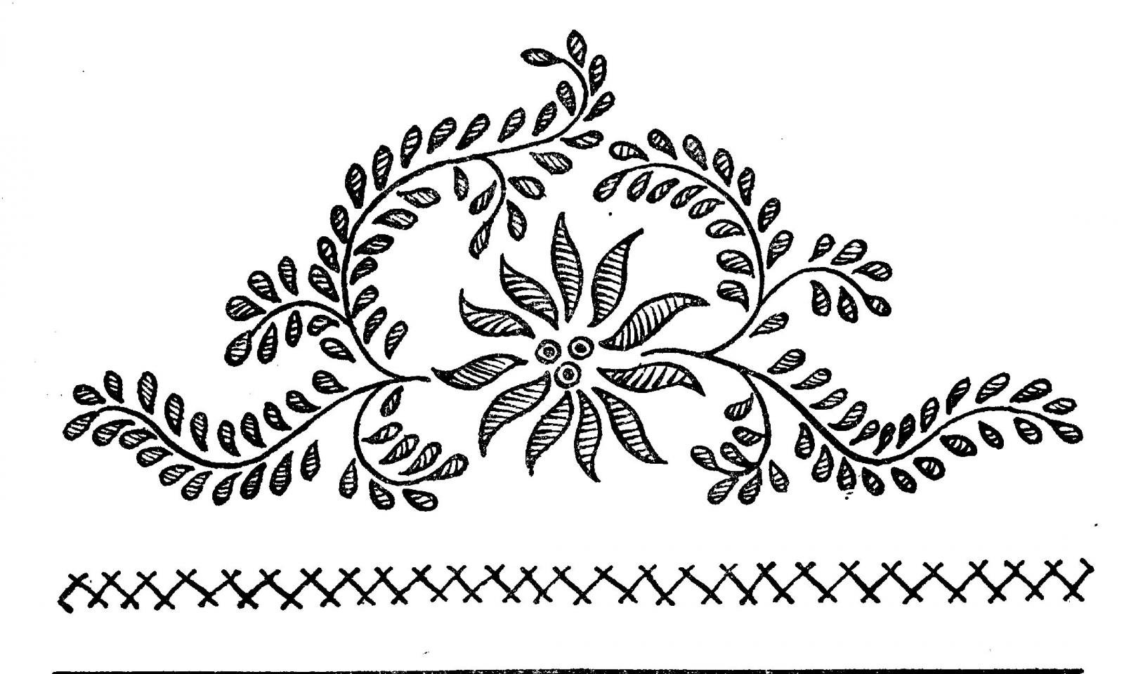 Эскиз орнамента вышивки