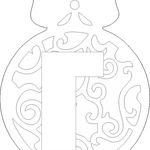 Трафорет новогодие Шарки с буква