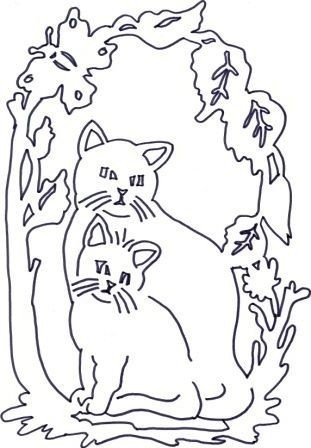 Новогодние вырезалки кошки
