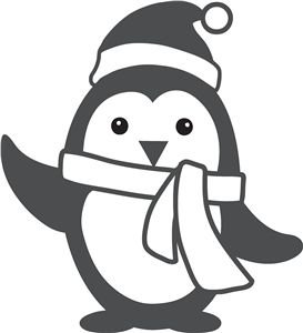 Новогодние пингвины на окно
