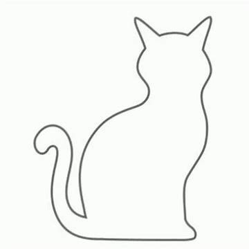Трафарет кота на окно