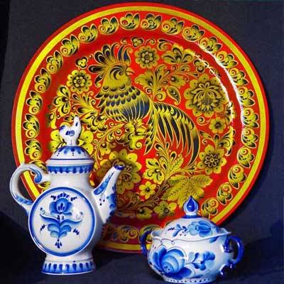 Городецкая Хохломская Гжель