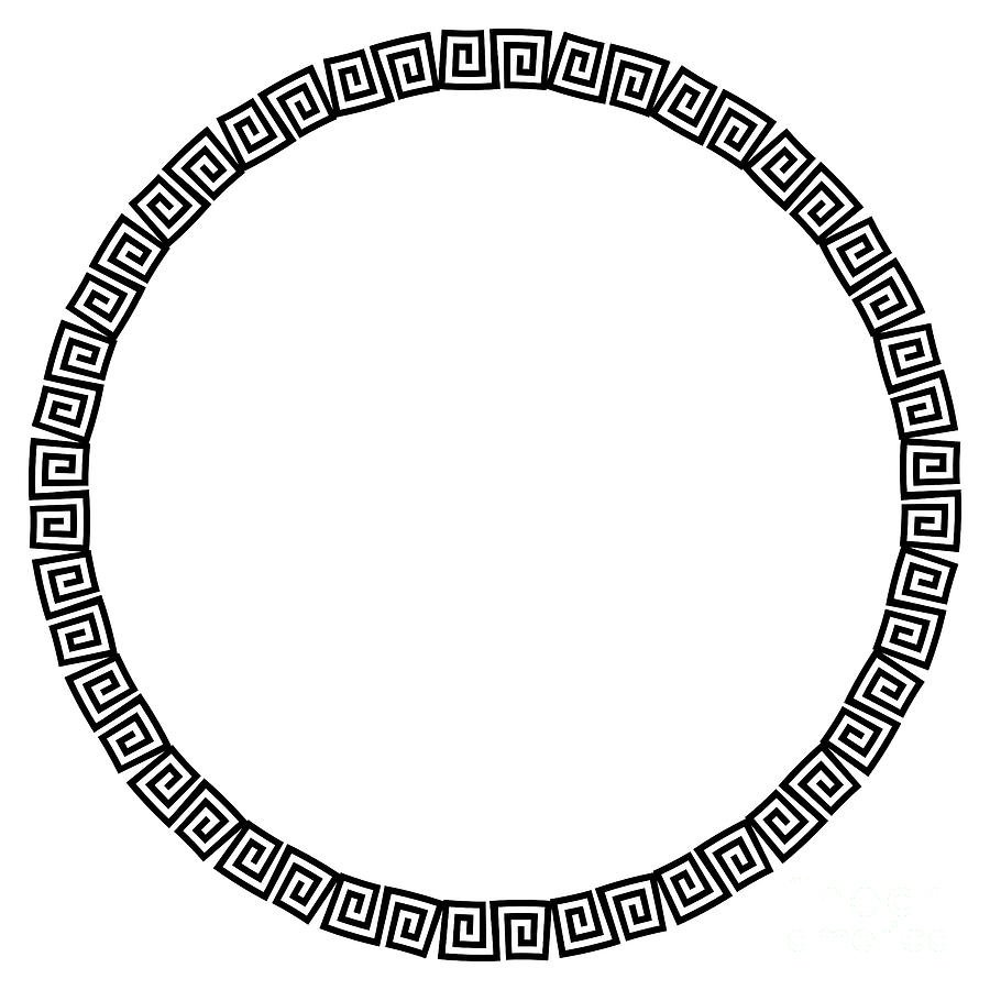 Греческий орнамент в круге