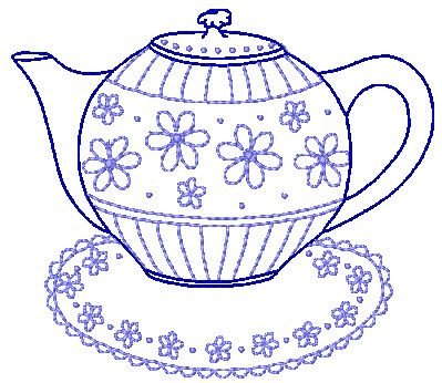 Чайник с узорами рисунок