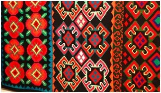 Башкирский ковер с орнаментом
