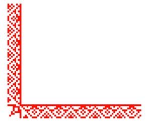 Рамка с красным орнаментом