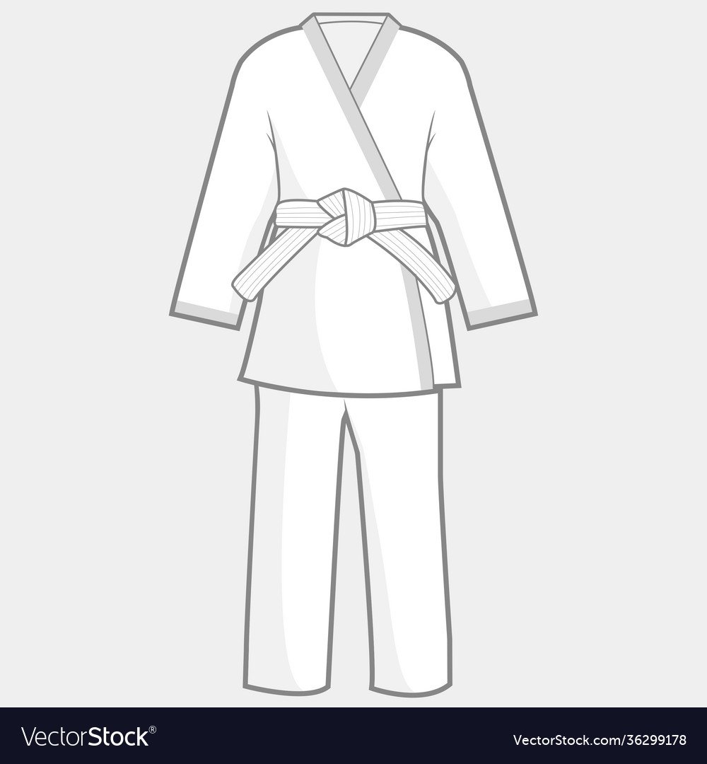 Нарисовать кимоно дзюдо