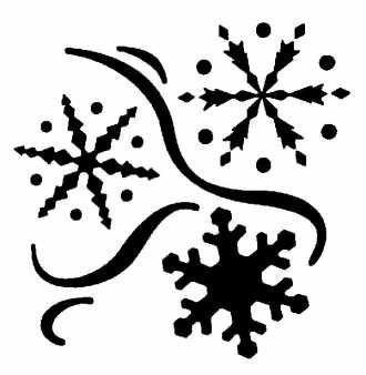 Трафарет снежинки для рисования на стекле