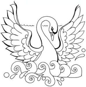 Раскраска Царевна лебедь из сказки о царе Салтане