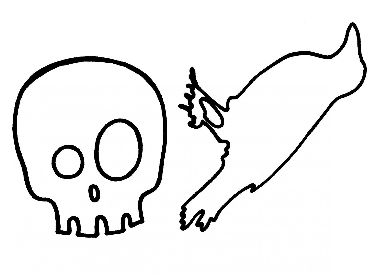 Трафарет черепа на Хэллоуин