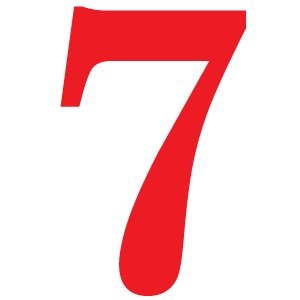 Цифра 7 трафарет для вырезания