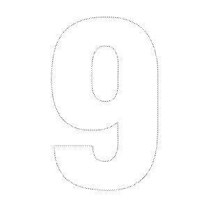 Цифра 9 для вырезания