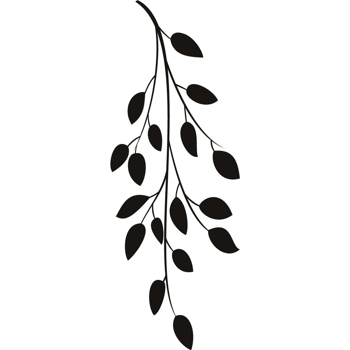 Стилизованные ветки с листьями