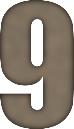 Цифра 9 макет