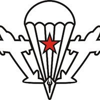 Эмблема ВДВ черно белая